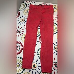 Liverpool Ankle Skinny Pants Womens 6/28 Coral Mid Rise